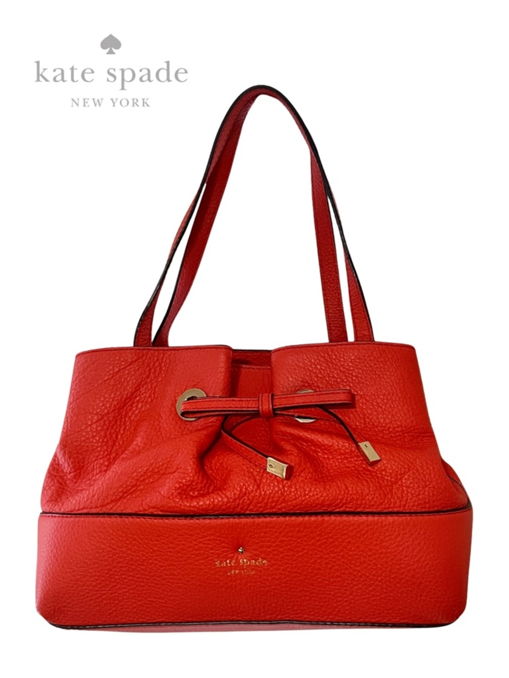 KATE SPADE new Maryanne West Valley Coral Bow Satchel Handbag + Dustbag